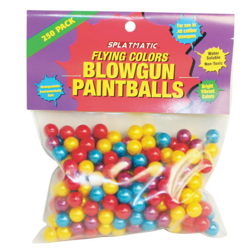 Blowgun Paintballs Makes a Splat! Ammo for Your Blow Guns
