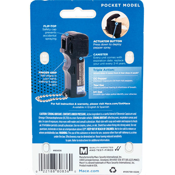 Mace Pocket Model Triple Action Pepper Spray