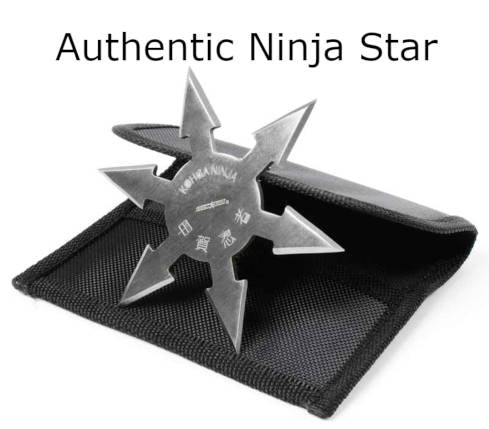 Kohga Ninja shuriken center disc with etched Japanese characters