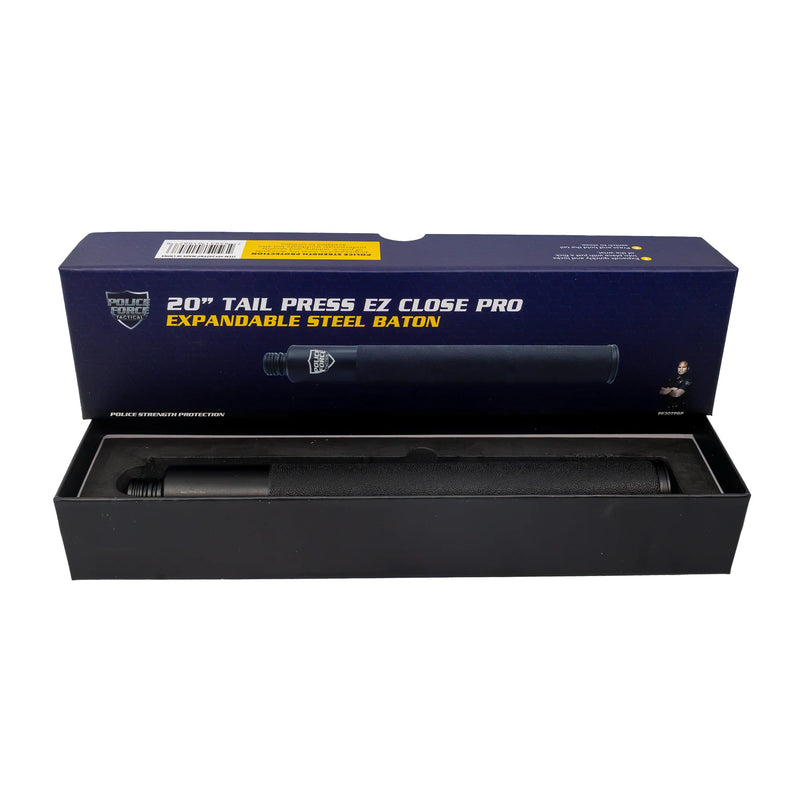 Police Force Tail Press EZ Close baton collapsed in retail packaging