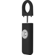 Black Ring Pull Strobe Alarm with pin partially withdrawn from the ring, showing pull-pin activation