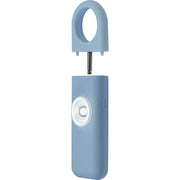 Blue Ring Pull Strobe Alarm with pin withdrawn from the ring, showing pull-pin activation