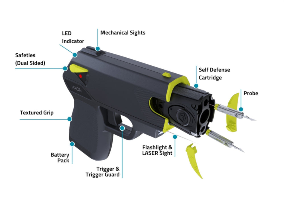 Taser Works TASER Devices — Shooting Stun Guns with 15-Foot Range | TBOTECH