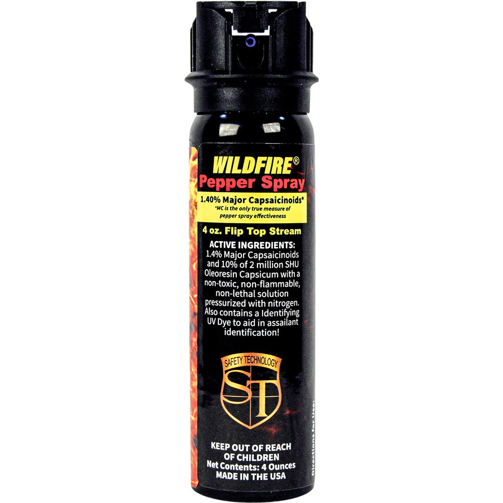 Wildfire Flip-Top Pepper Spray — 2 oz and 4 oz, 1.4% MC | TBOTECH