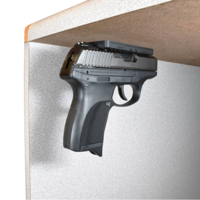 Rodet Lavet af Shining Gun Magnet - Magnetic Gun Holster for Vehicle, Under Desk, Wall