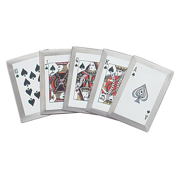 Metal Throwing Cards - Royal Flush & Aces