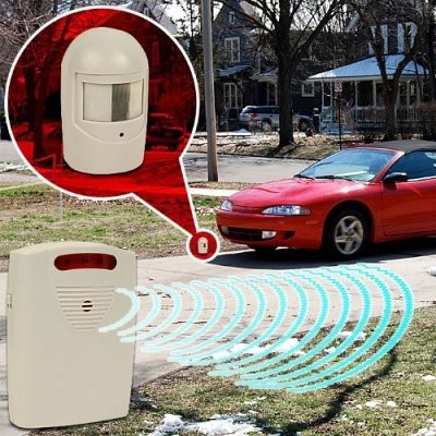 Driveway Alarm with Car Pulling Up