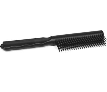 Black hair brush knife with hidden blade