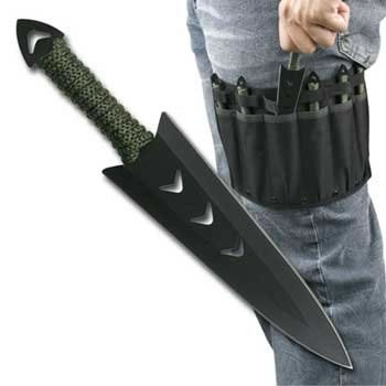 throwing knives with leg sheath holster