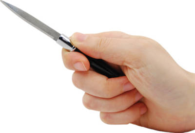Plain Edge Black Pen Knife