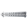 Closed Silver Practice Butterfly Knife