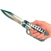 Silver Trench Butterfly Knife in Hand