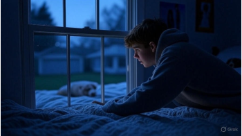 Teenager Sneaking Out Window