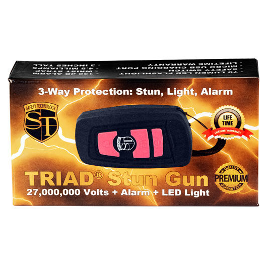 Compact Stun Gun Triad 27,000,000 Volt Stun Gun with Alarm and Flashlight