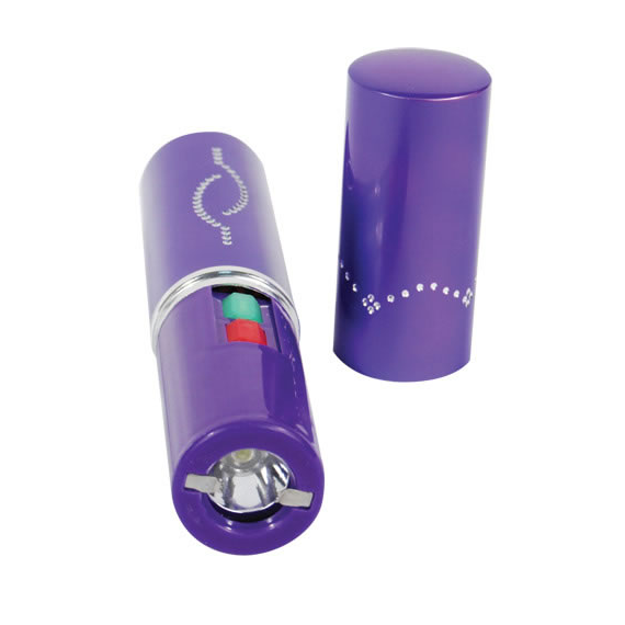 Purple Lipstick Stun Gun Uncapped