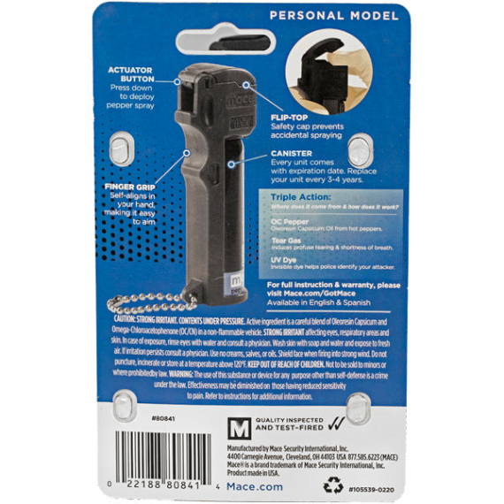 Mace Triple Action Pepper Spray with UV Dye