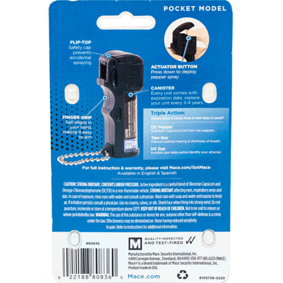 Mace Spray Pocket Model Triple Action