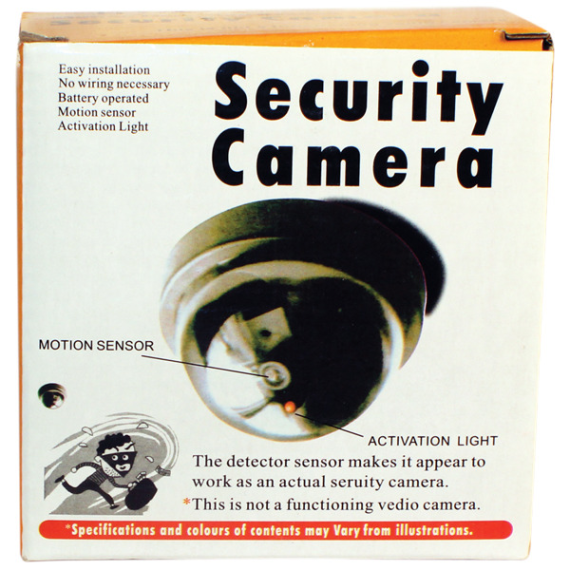 Fake Dome Camera for security deterrence with flashing LED
