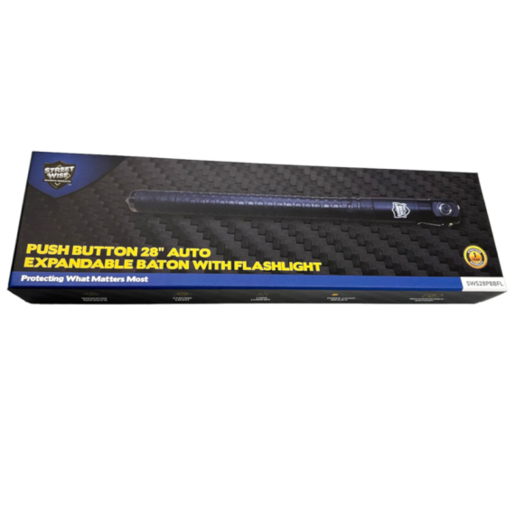 Expandable Baton with Flashlight Box