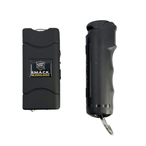 Taser and Pepper Spray Keychain for Dual Self-Defense